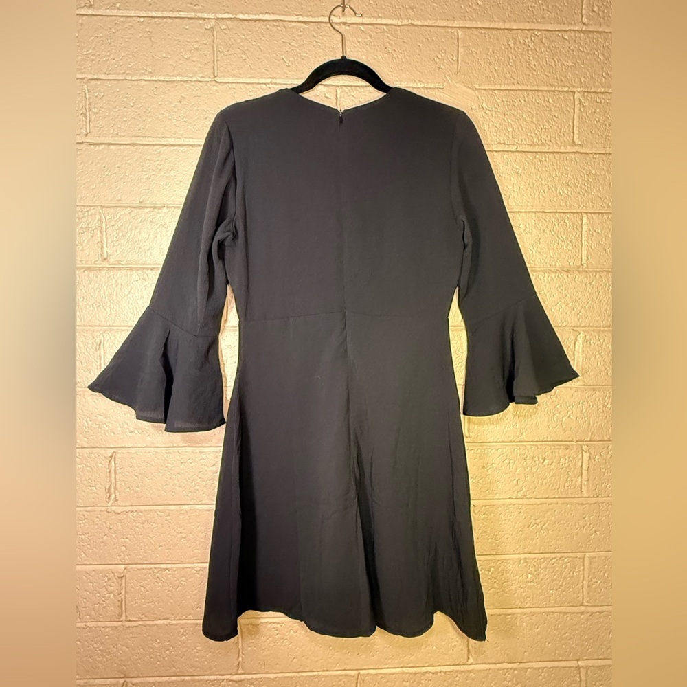Lulu's Black Long Sleeve Dress with Flare Cuffs - Picture 2 of 8